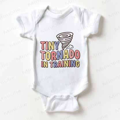 TINY TORNADO INTRAINING Baby Colorful Slogan White Bodysuit - White - 18-24M - image 1