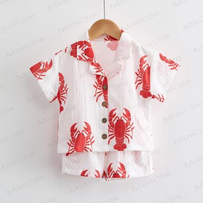 Baby Toddler Crayfish Shirt and Shorts 2-piece Set - image 2