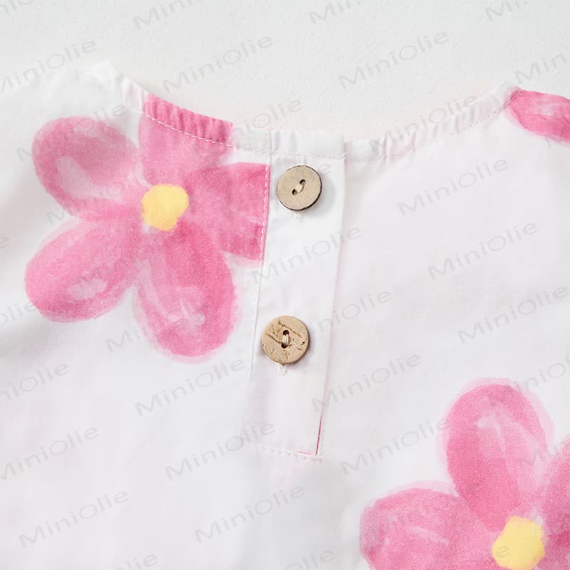 Baby Toddler Flower White Top and Shorts 2-piece Set - image 4