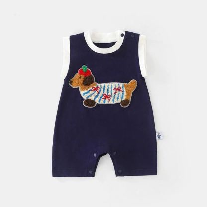 Baby Puppy Applique Sleeveless Bodysuit - image 4