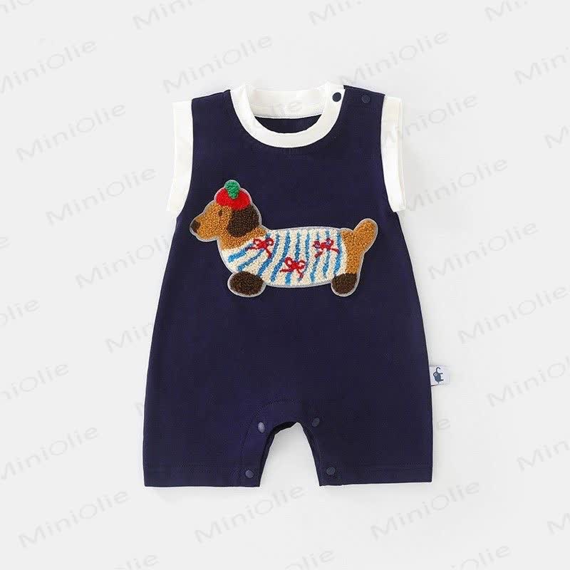 Baby Puppy Applique Sleeveless Bodysuit - image 4