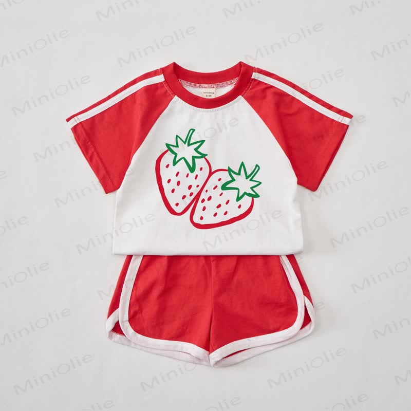 Baby Red Strawberry T-shirt Set - Red - 2-3T - image 1