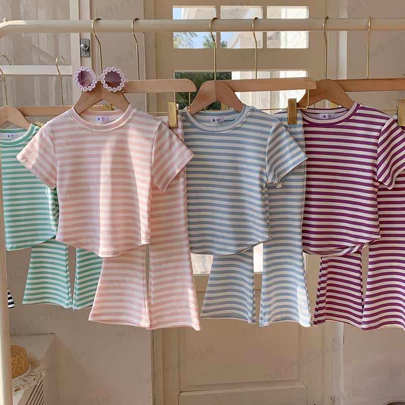 Toddler Stripe Short Sleeve Set - image 2
