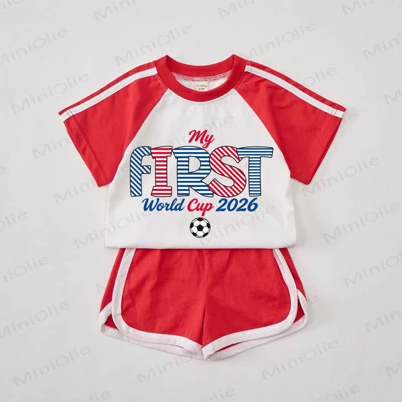 MY FIRST WORLD CUP 2026 Baby Red Soccer T-shirt Set - Red - 2-3T - image 1