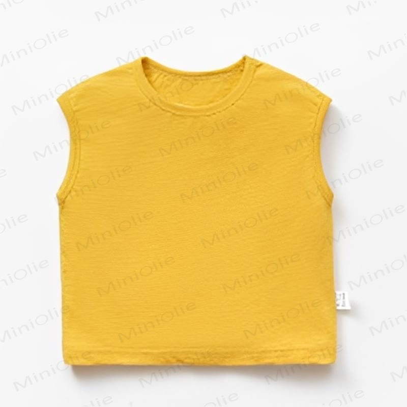 Baby Toddler Solid Color Crew Neck T-shirt - Yellow - 4-5T - image 2