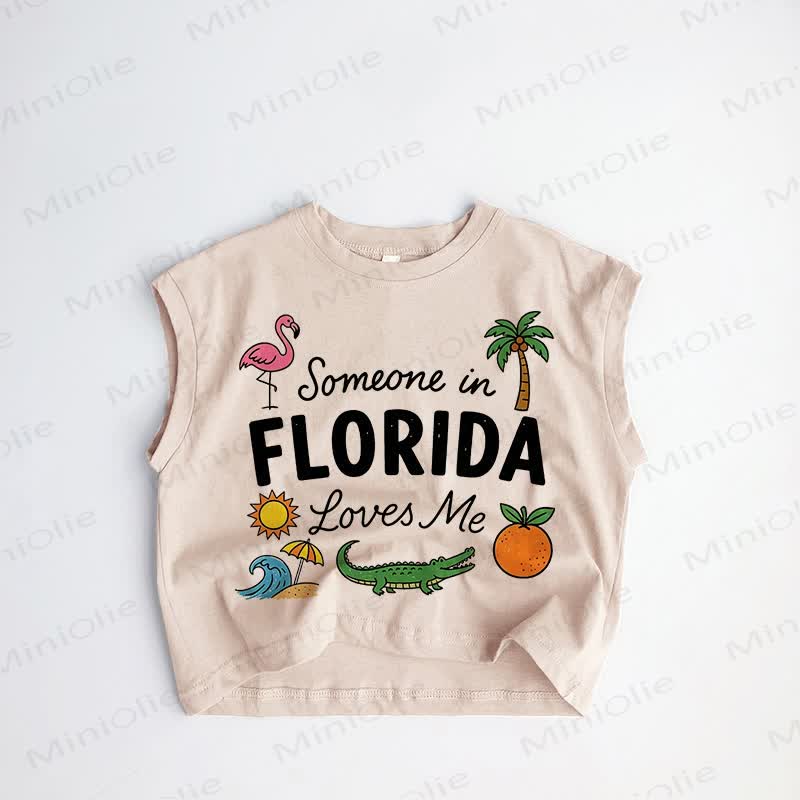 SOMEONE IN FLORIDALOVES ME Baby Toddler Khaki Tank Top - Khaki - 3-5T - image 1