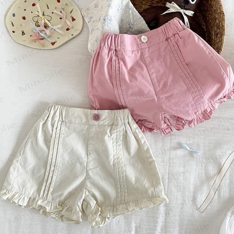 Toddler Girls Ruffle Hem Bloomer Shorts - image 1