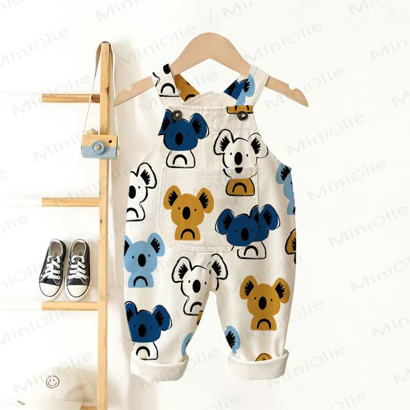 Baby Toddler White Koala Overalls - White - 3-5T - image 1