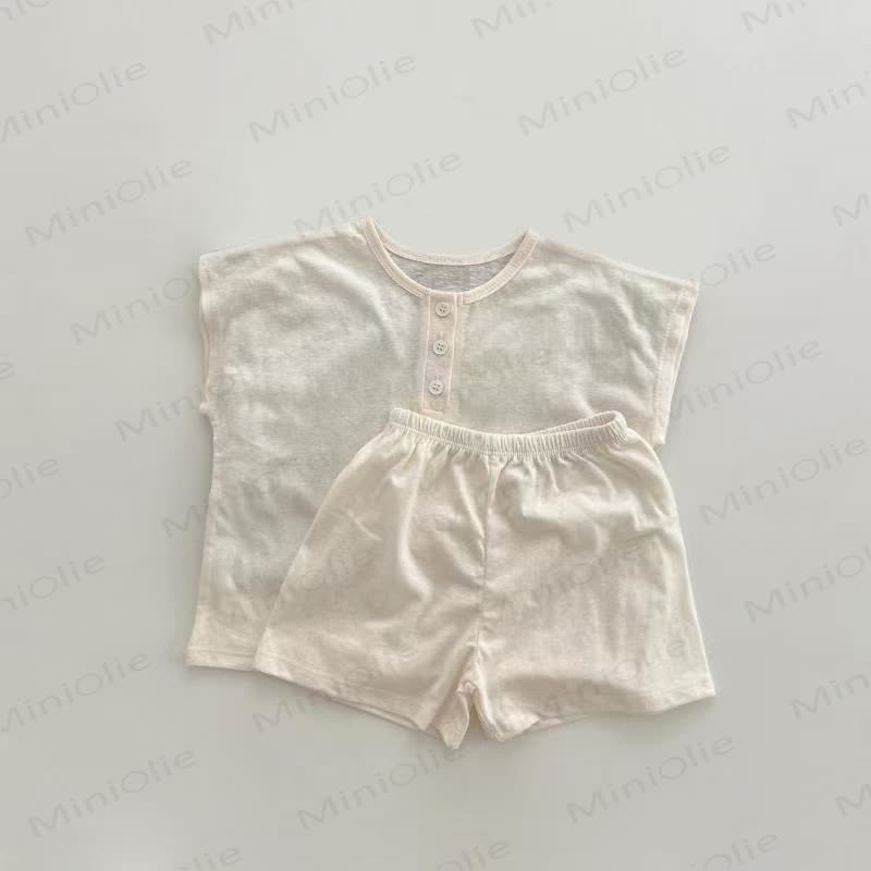 Baby Soft Knit Tank Top and Shorts 2-piece Set - Apricot - 2-3T - image 2