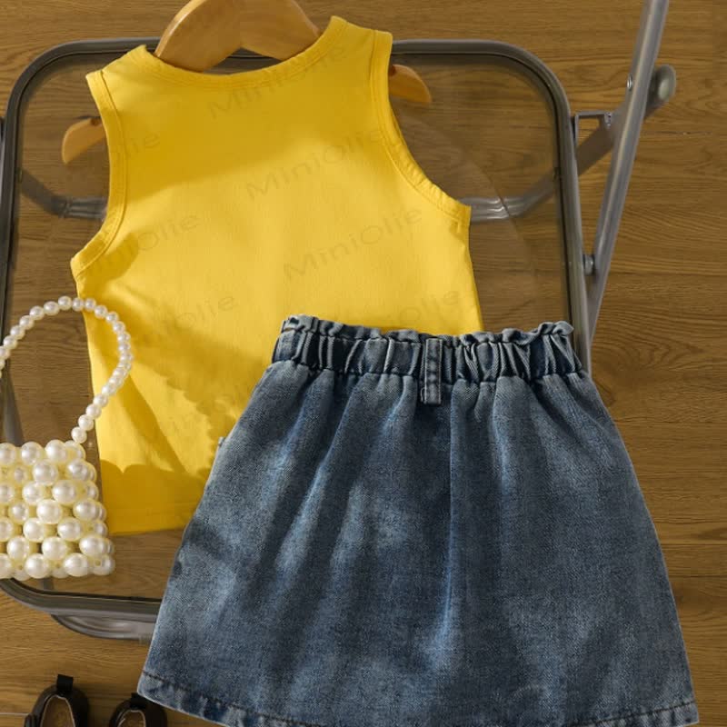 Baby Girl Yellow Daisy Sleeveless Set - image 2