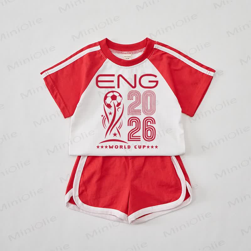 ENG 2026 WORLD CUP Baby Red T-shirt Set - Red - 2-3T - image 1