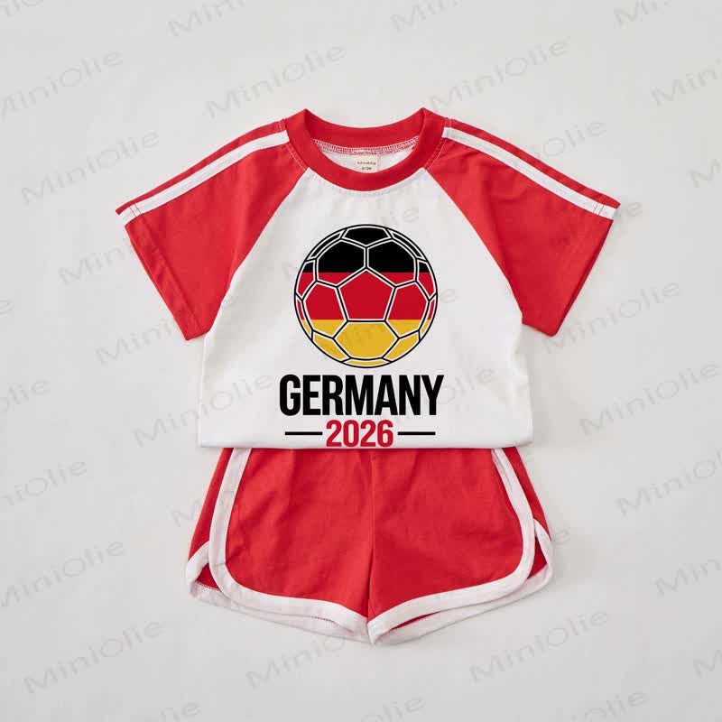 GERMANY 2026 Baby Red Soccer T-shirt Set - Red - 2-3T - image 1