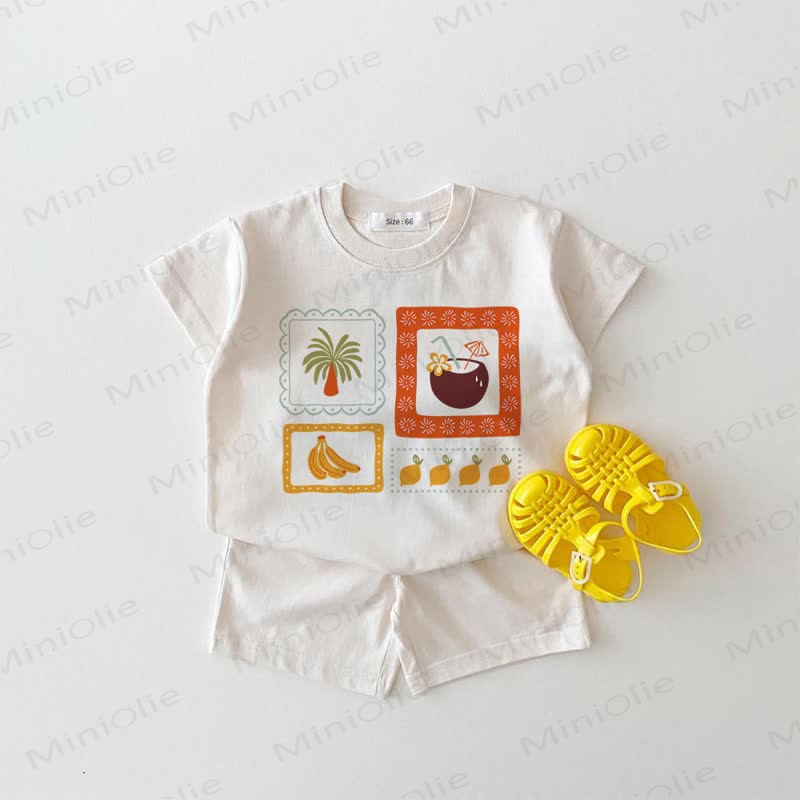 Baby Banana Lemon White 2-piece Set - White - 18-24M - image 1