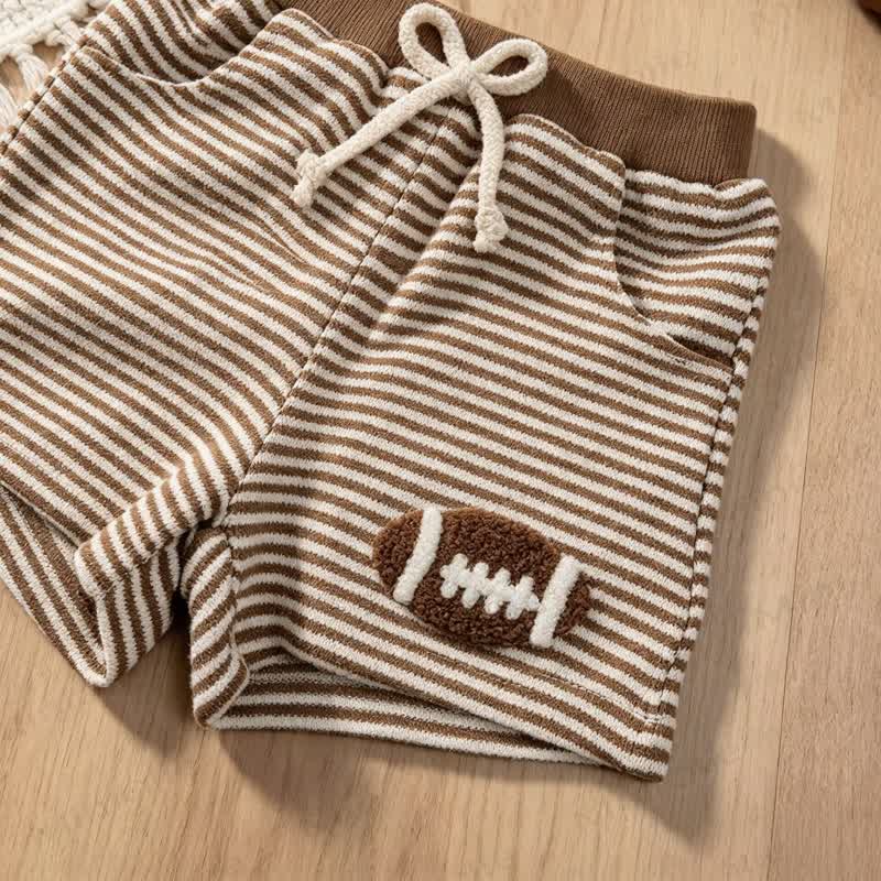 Toddler Boys Rugby Stripe Tee and Shorts 2-piece Set - image 3