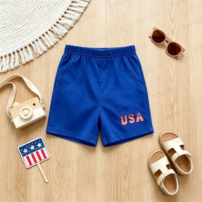 Baby Boys Striped Polo Shirt and Blue Shorts 2-piece Set - image 4