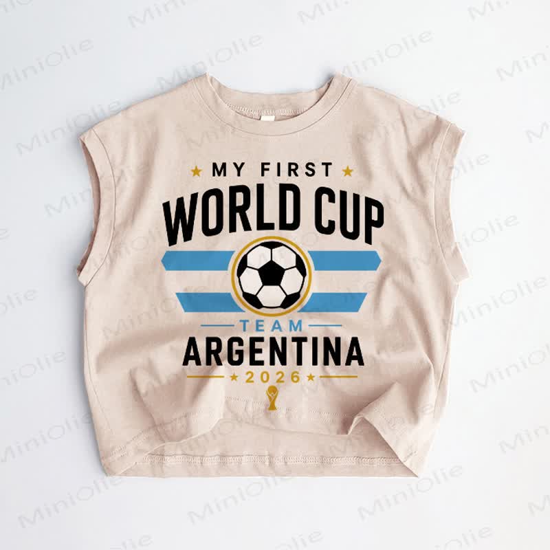 MY FIRST WORLD CUP TEAM ARGENTINA 2026 Baby Toddler Khaki Tank Top - Khaki - 3-5T - image 1
