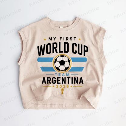 MY FIRST WORLD CUP TEAM ARGENTINA 2026 Baby Toddler Khaki Tank Top - Khaki - 3-5T - image 1