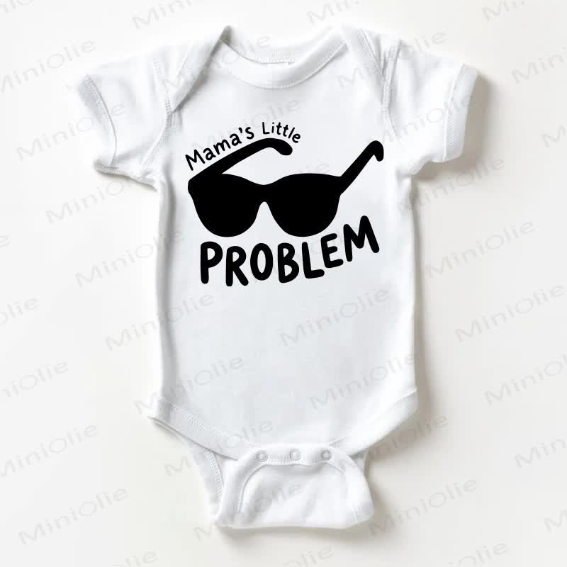 MAMA'S LITTLE PROBLEM Baby White Bodysuit - White - 18-24M - image 1