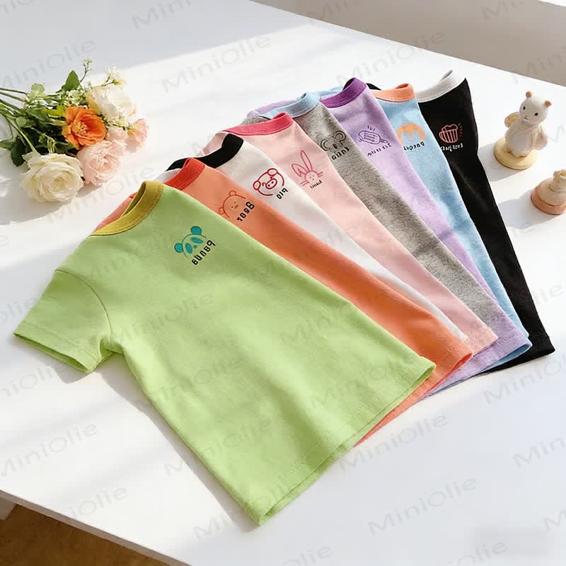 Toddler Animal/Food Print Crew Neck Ribbed Short Sleeve T-Shirt - image 9