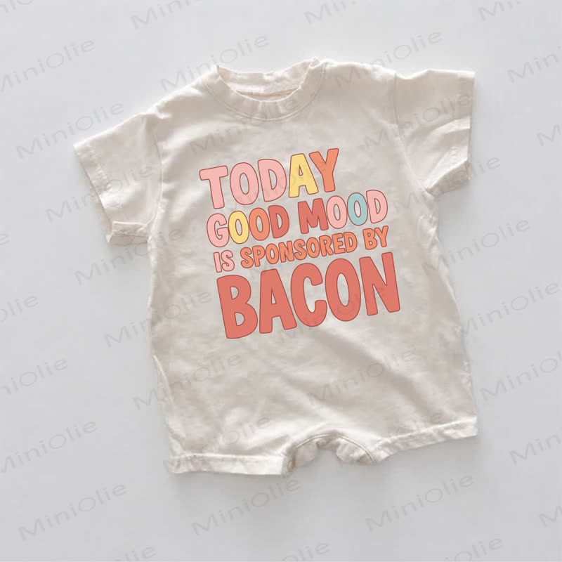 TODAY GOOD MOOD IS SPONSORED BY BACON Baby White Slogan Romper - White - 18-24M - image 1