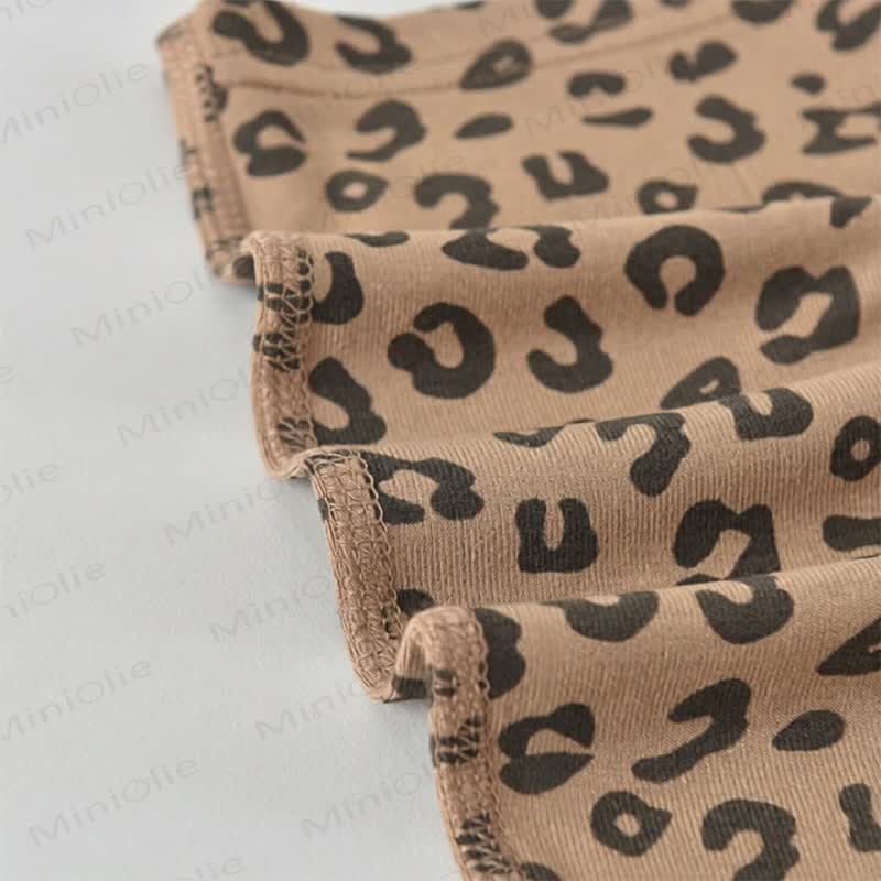 Baby Soft Knit Leopard Print Short Sleeves or Sleeveless Romper - image 4