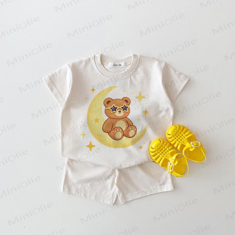 Baby Bear Moon White 2-piece Set - White - 18-24M - image 1
