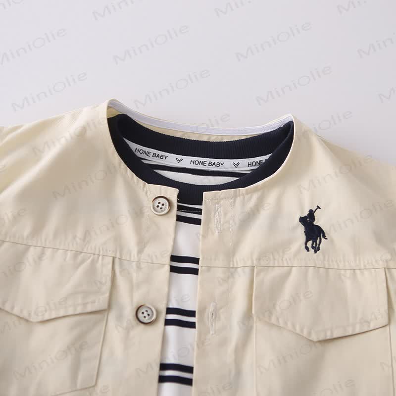 Toddler Boys Vest and Striped T-Shirt and Solid Color Shorts 3-piece Set - image 4