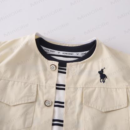 Toddler Boys Vest and Striped T-Shirt and Solid Color Shorts 3-piece Set - image 4