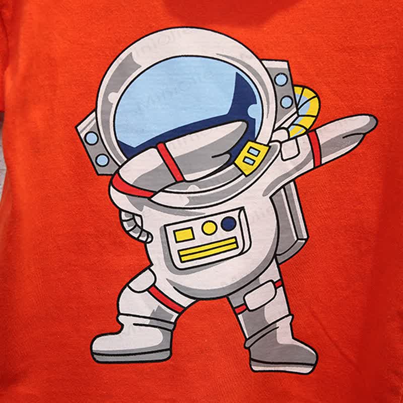 Baby Toddler Boys Astronaut Print T-Shirt and Denim Shorts 2-piece Set - image 5