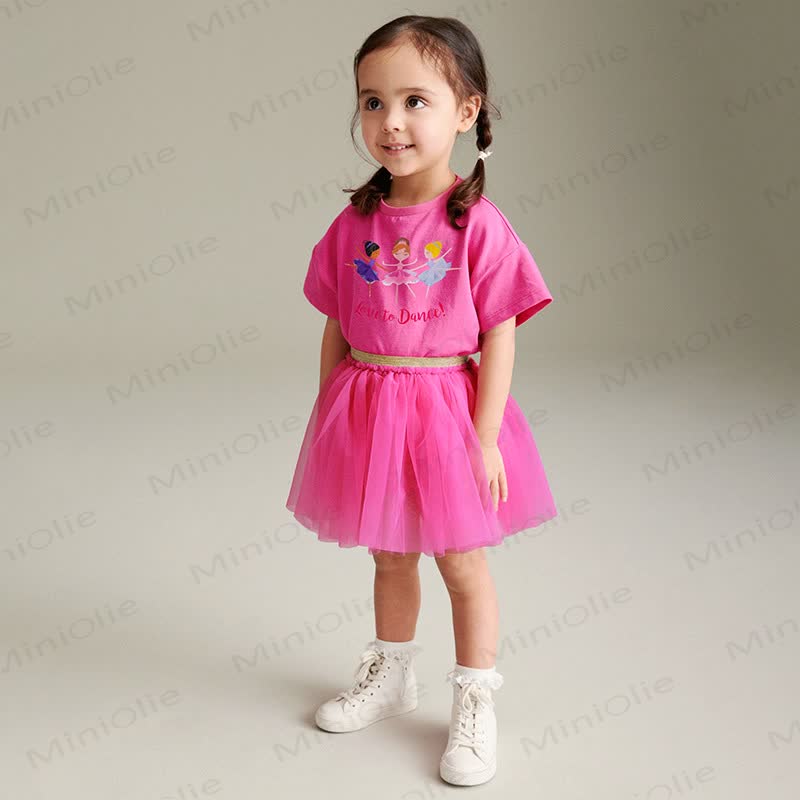 LOVE TO DANCE! Toddler Kid Girl Tee and Skirt Set - image 7