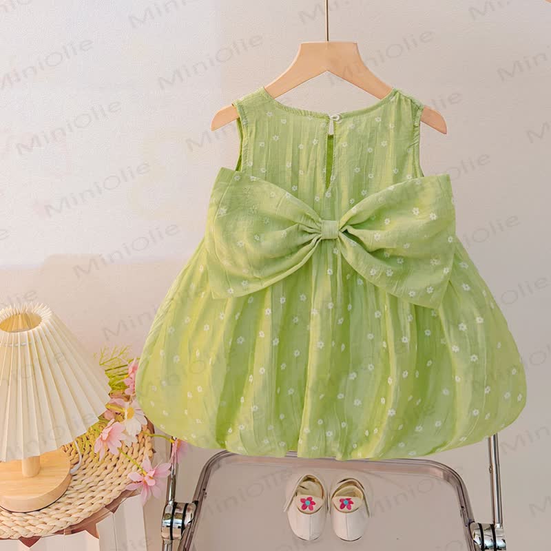 Baby Girls Sleeveless Tulip Bow Dress - image 4