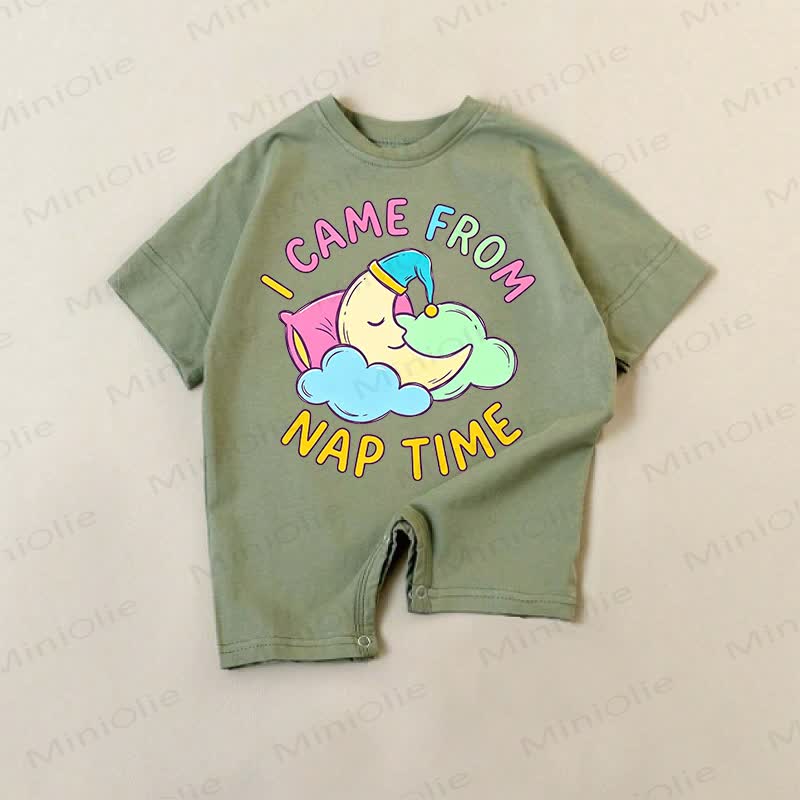 I CAME FROM NAP TIME Baby Green Romper - Green - 18-24M - image 1