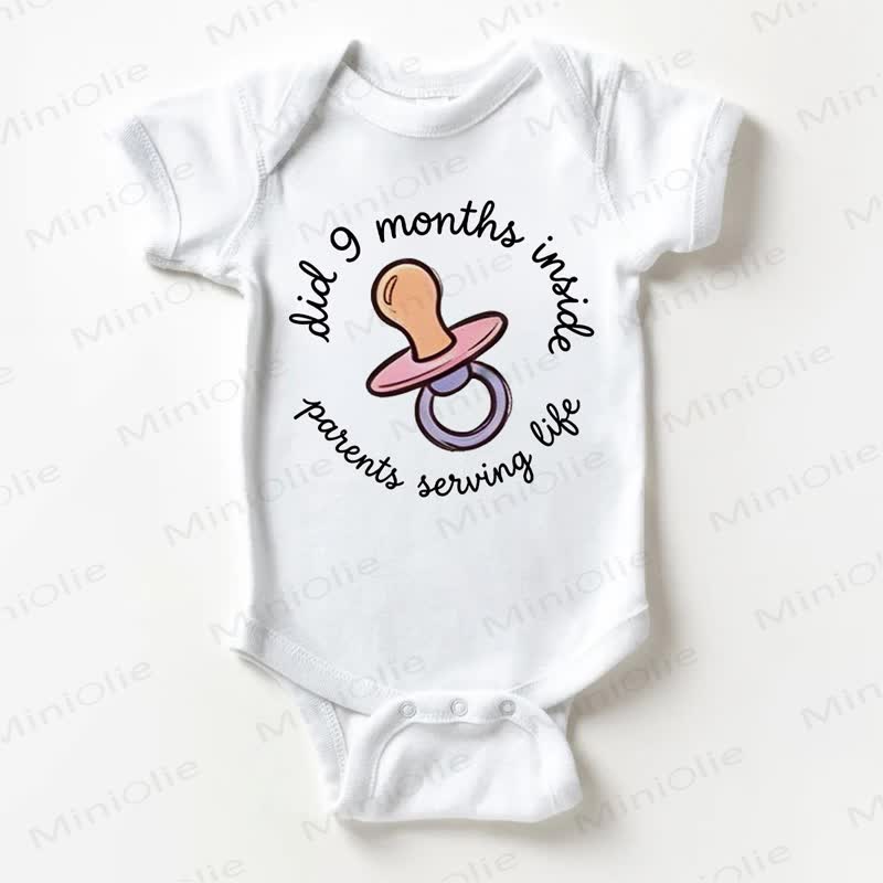 DID 9 MONTHS INSIDE PARENTS SEWING LIFE Baby White Bodysuit - White - 18-24M - image 1