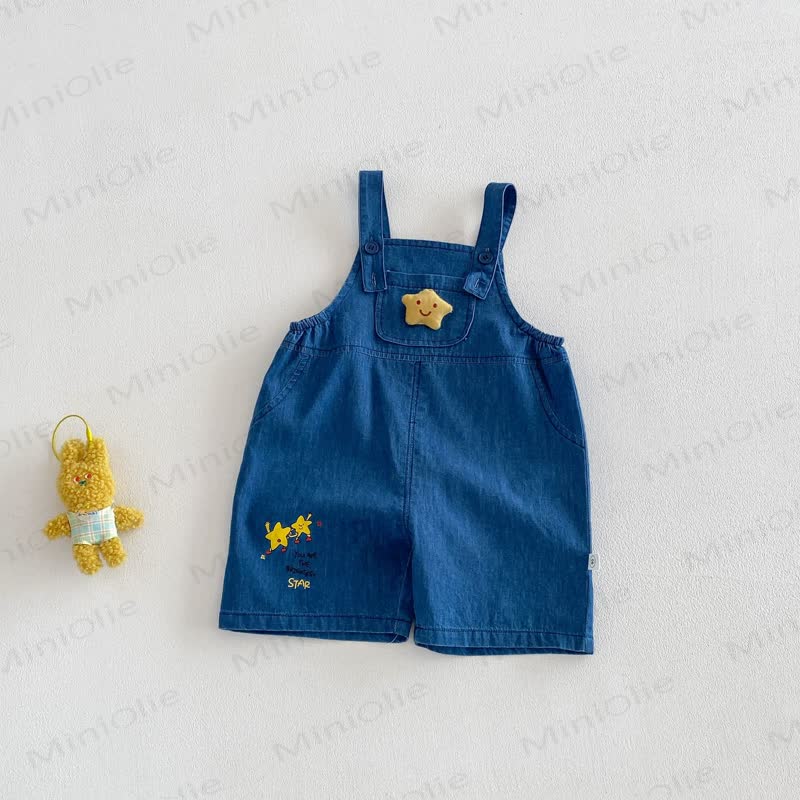 Baby Toddler Boys Polo Shirt or Denim Overalls or Denim Shorts - Navy Overalls - 4-5T - image 3