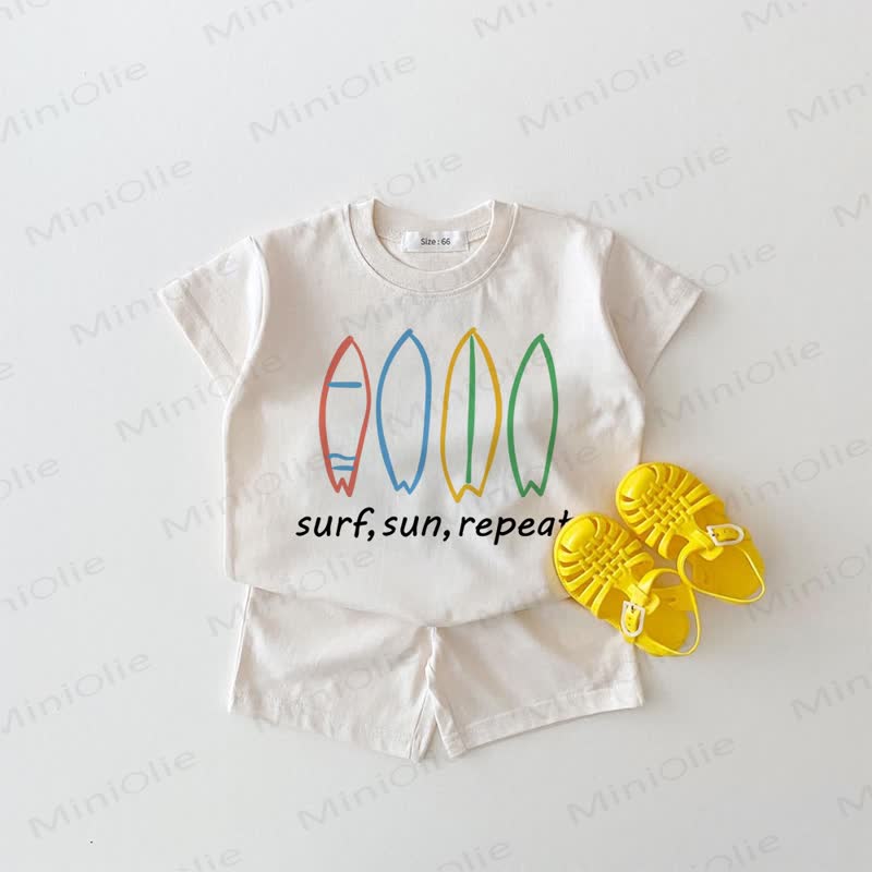SURF, SUN, REPEAT Baby White 2-piece Set - White - 18-24M - image 1
