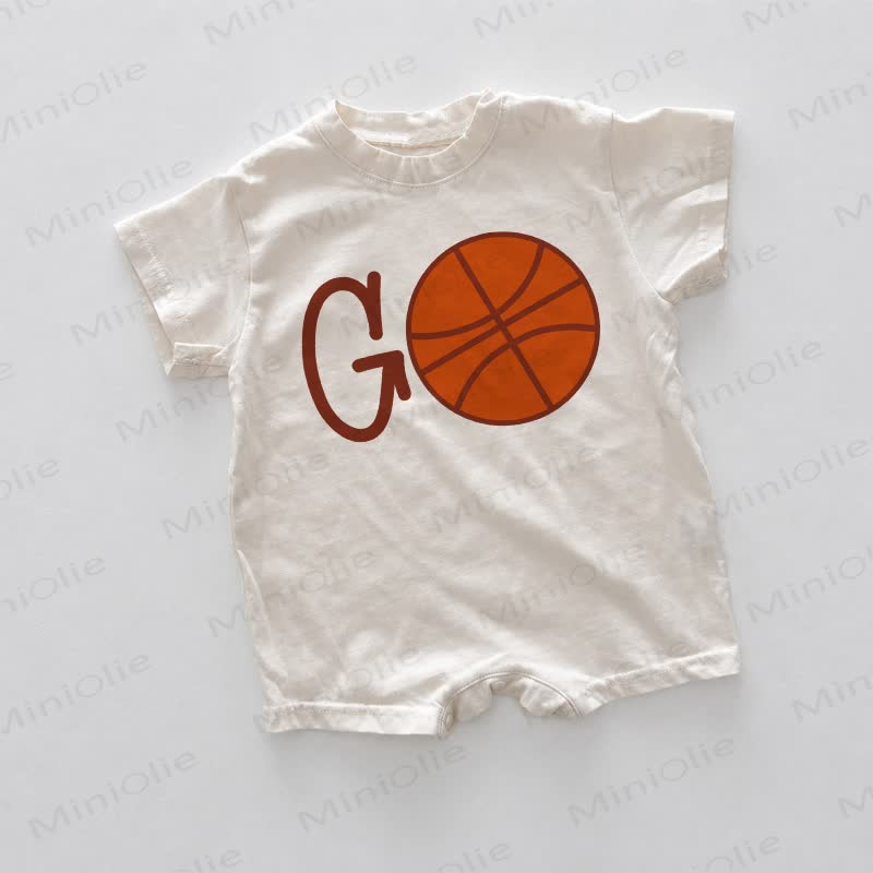 GO Baby Basketball White Romper - White - 18-24M - image 1