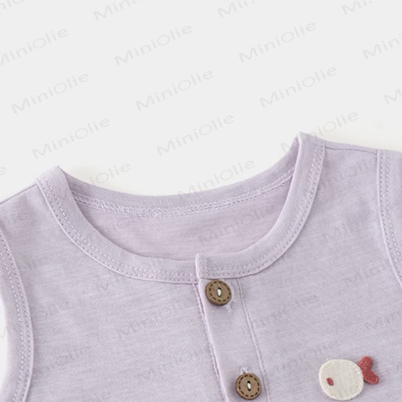 Baby Toddler Animal Applique Sleeveless Top and Shorts 2-piece Set - image 7