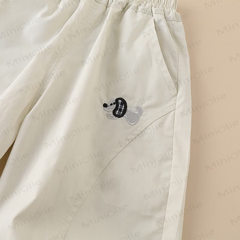 Toddler Boys Puppy Embroidered Cuffed Pants - image 6
