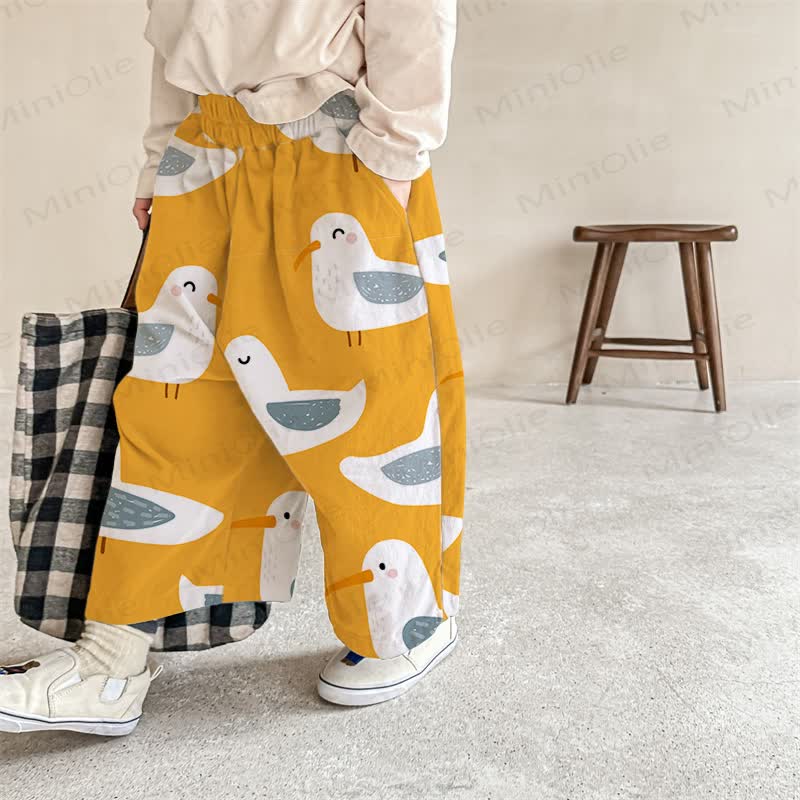 Baby Yellow Bird Print Pants - Yellow - 2-3T - image 1