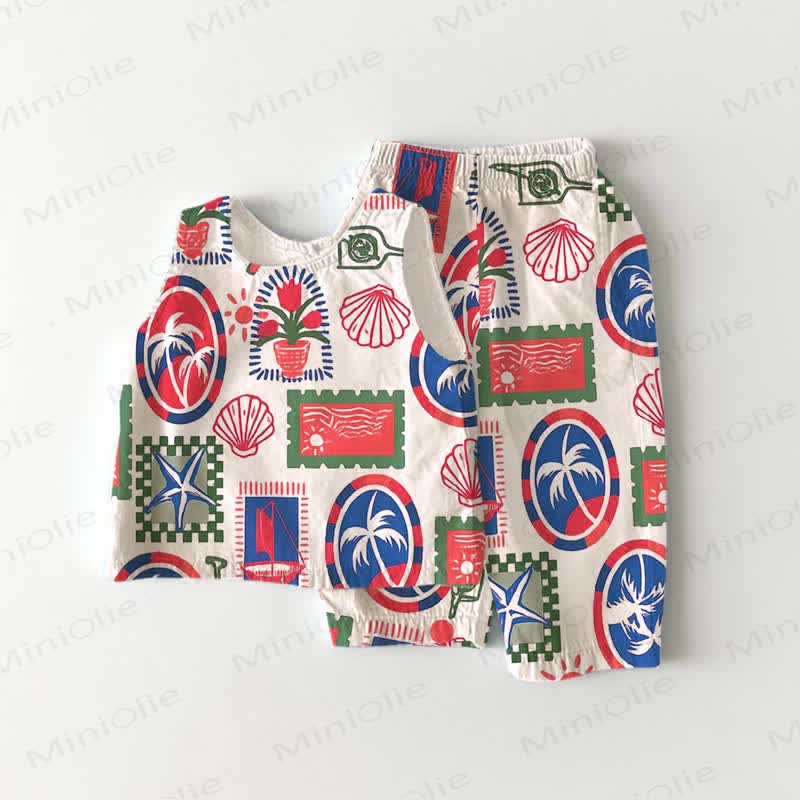 Baby White Beach Collection 2-piece Sleeveless Set - White - 3-4T - image 1
