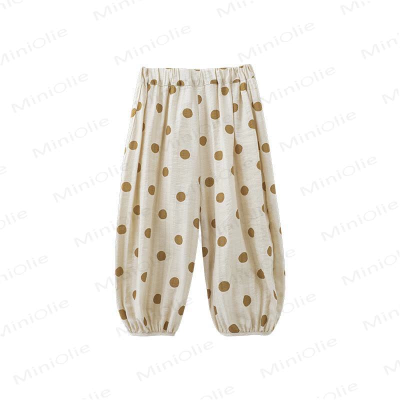 Toddler Girls Polka Dots Pants - Yellow - 6-7T - image 3