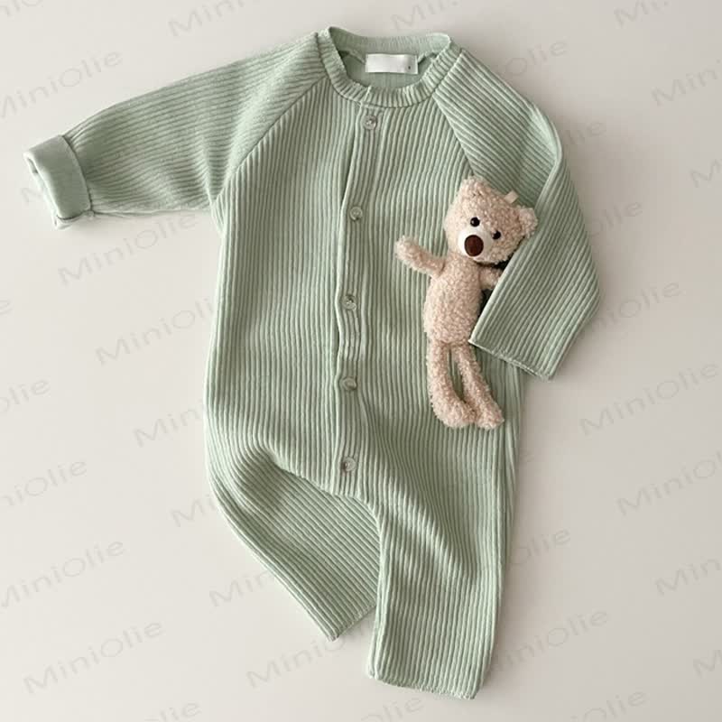 Personalized Baby Name Ribbed Romper - Green - 2-3T - image 4