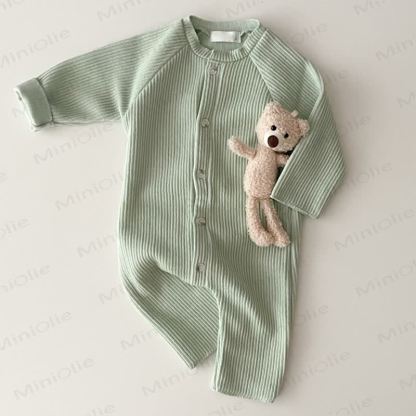 Personalized Baby Name Ribbed Romper - Green - 2-3T - image 4