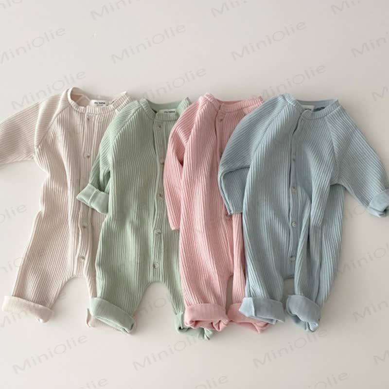 Personalized Baby Name Ribbed Romper - image 1