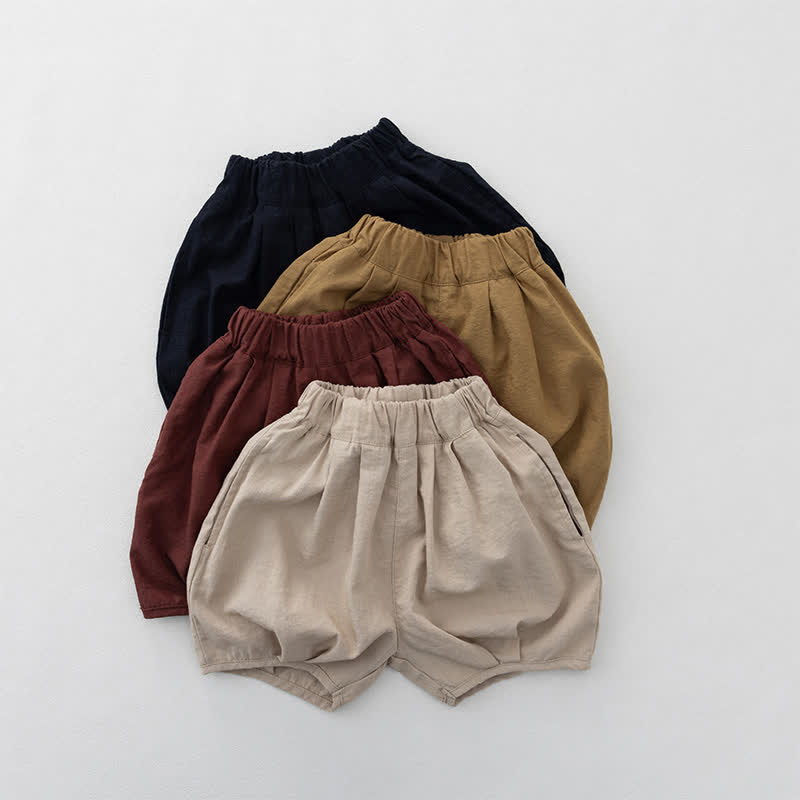 Toddler Cotton Solid Color Shorts - image 1
