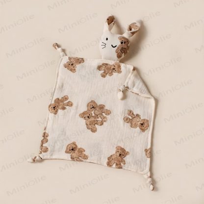 Personalized Baby Name Bunny Security Blanket - Teddy Bear - 30x30cm - image 12