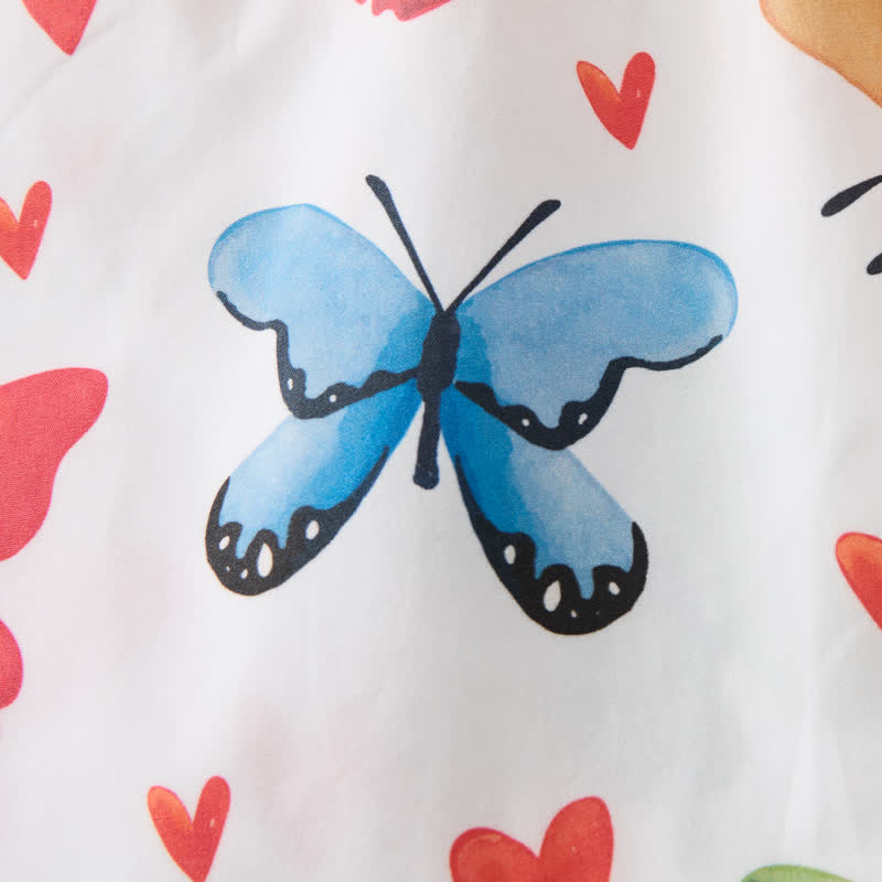 Baby Toddler White Butterfly Strap Top and Shorts 2-piece Set - image 3