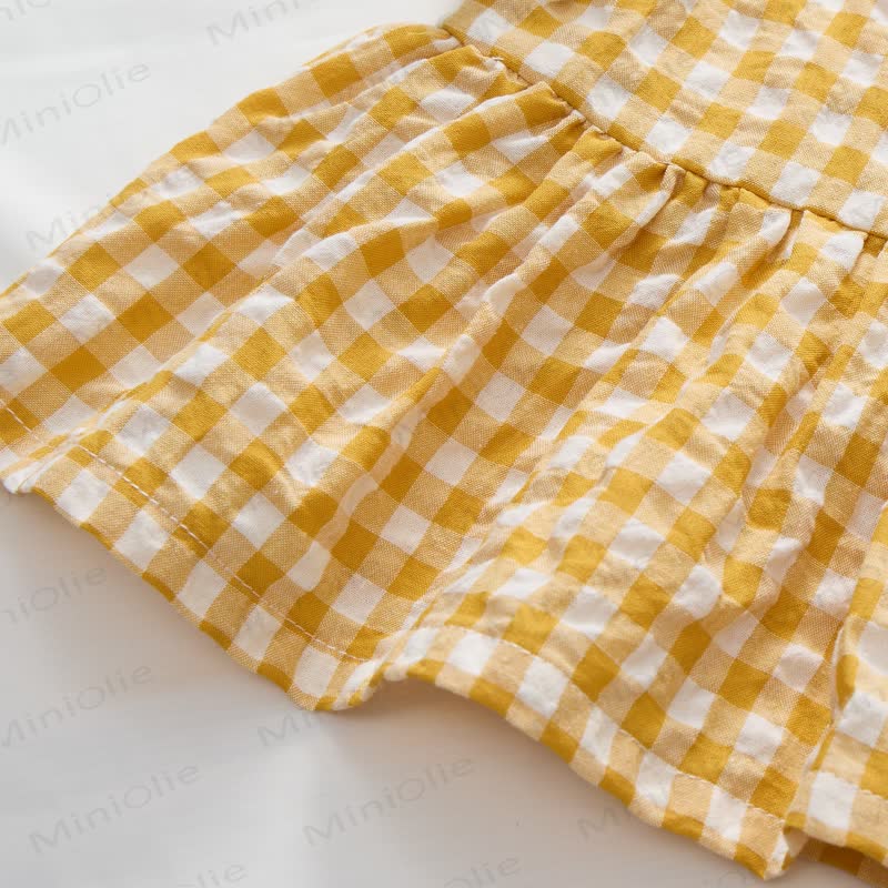Toddler Yellow Girls Plaid Top and Shorts Set - image 6