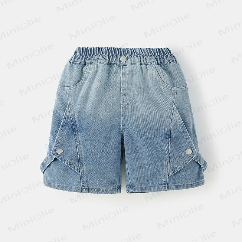 Toddler Boys Pocket Denim Shorts - Blue - 10-11T - image 1