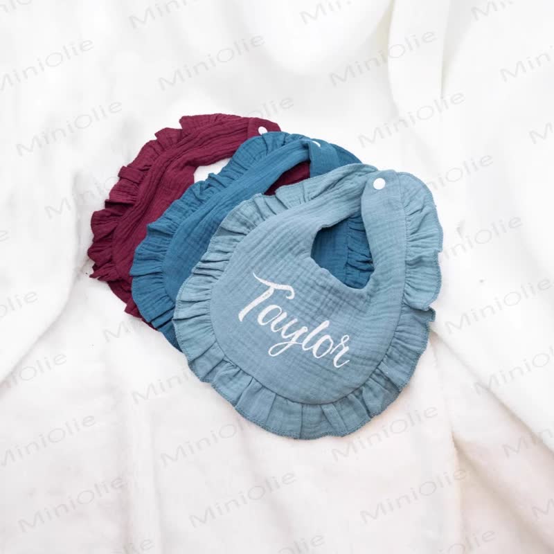 Personalized Baby Name Ruffled Bib - image 4